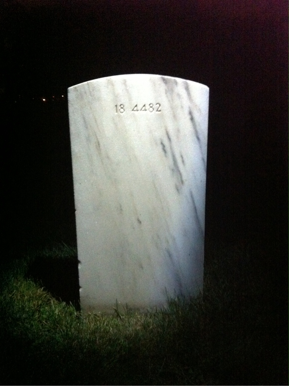 Back of headstone — Roland Morriss