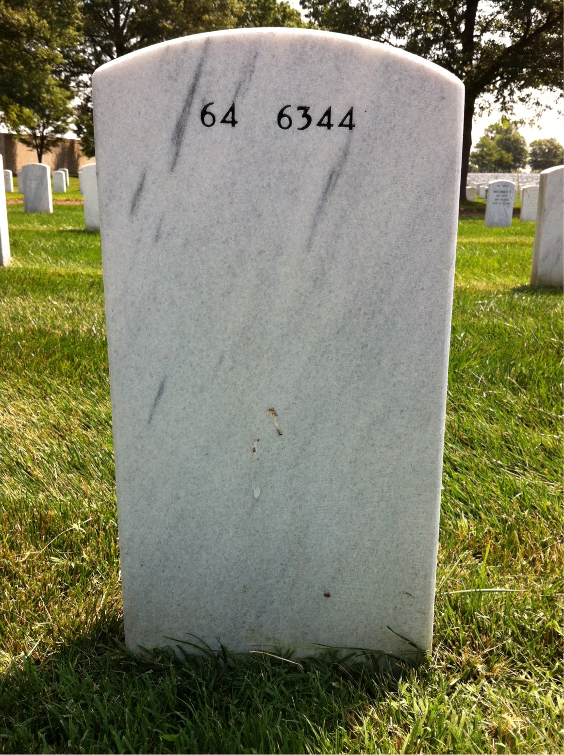 Back of headstone — Paul Blumensaadt