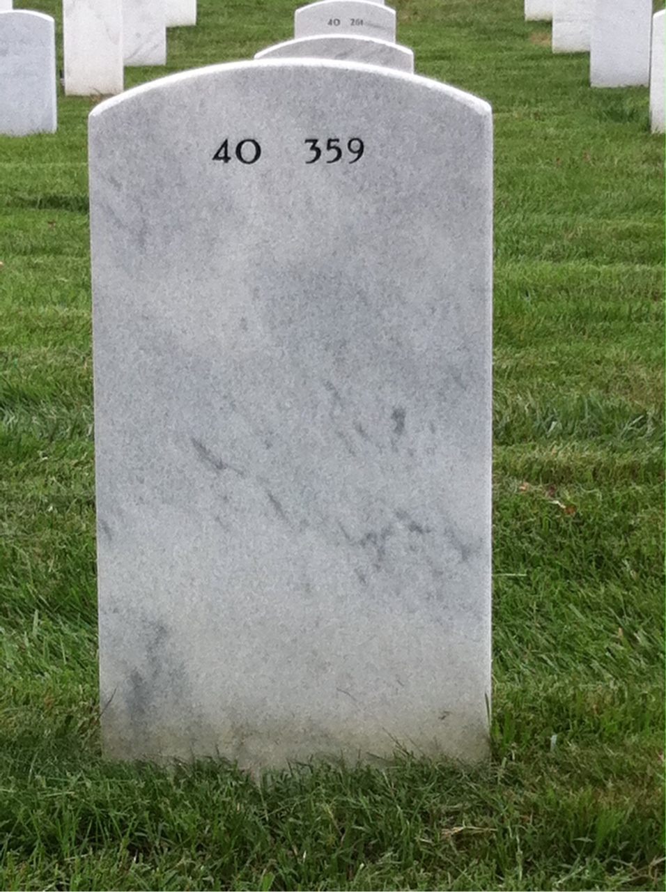 Back of headstone — Joseph Miele