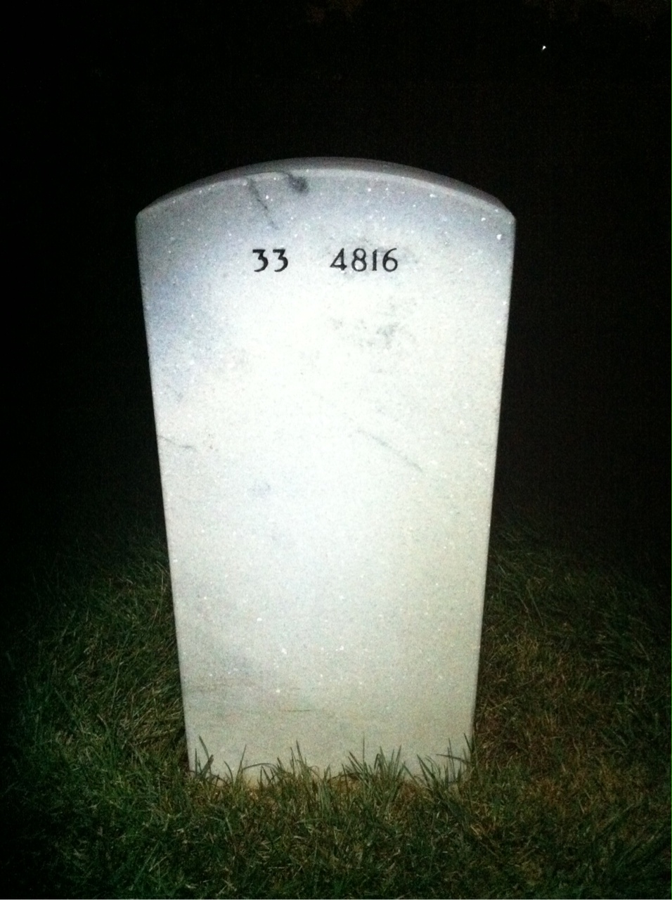 Back of headstone — Lynn Mcnamara