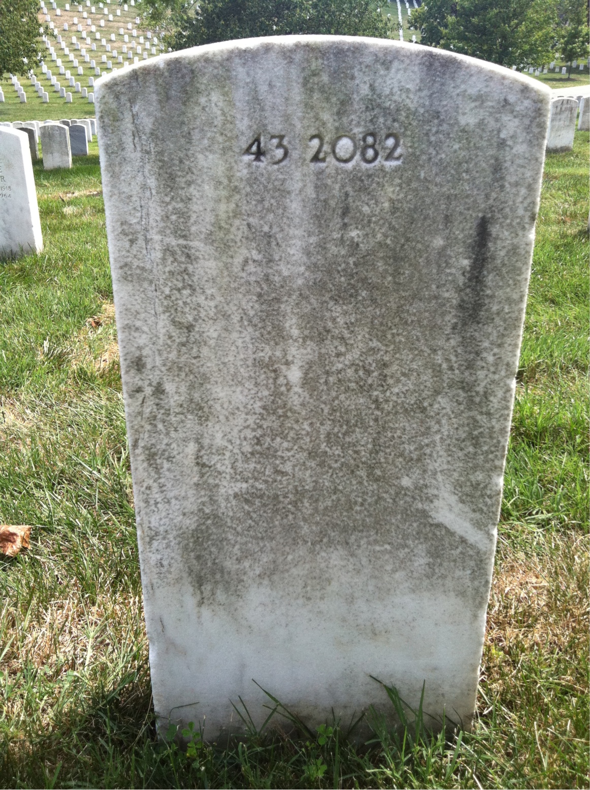 Back of headstone — Willie Wallace Battle
