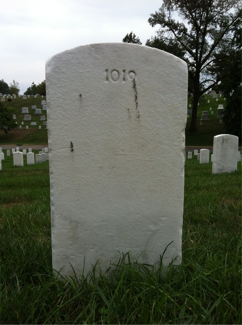 Back of headstone — John Mulvey