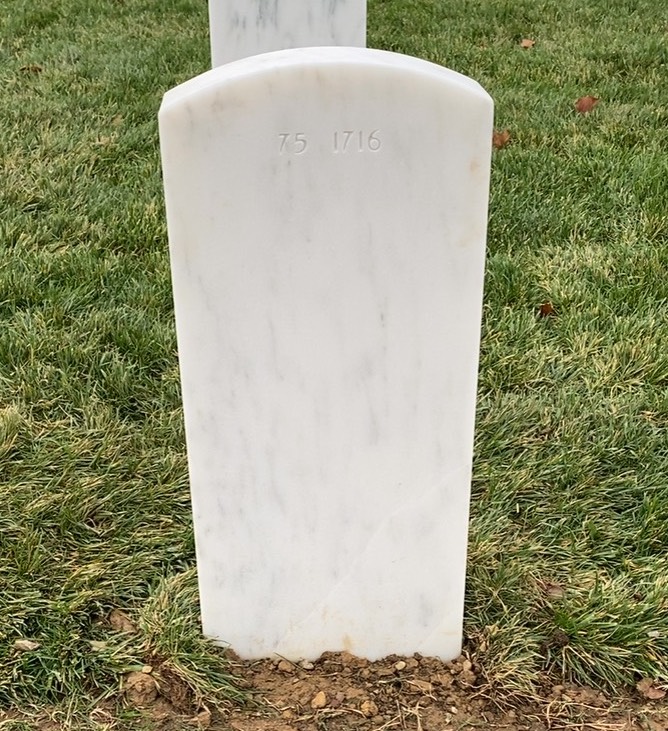 Back of headstone — Thomas Franklin Hamm