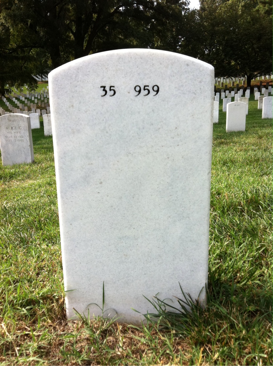 Back of headstone — Louis Ferrer