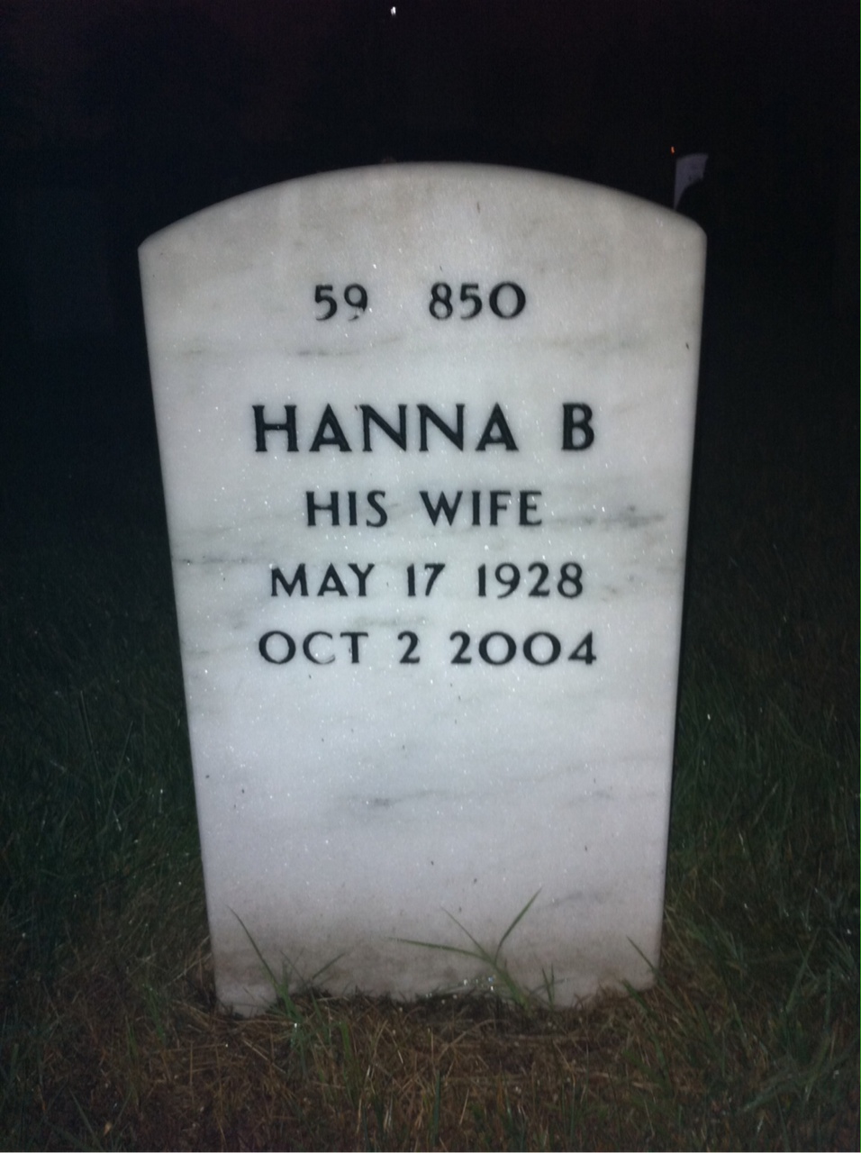 Back of headstone — Ruel Waltz