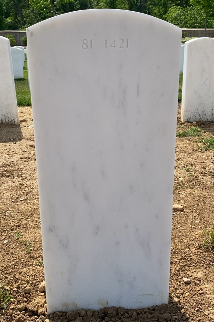 Back of headstone — James Brenholdt