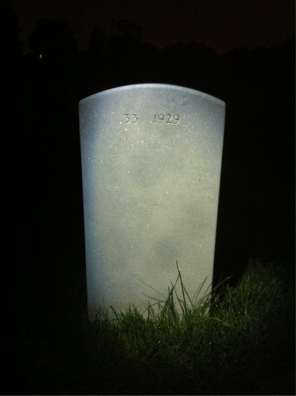Back of headstone — Jeffrey Dotson