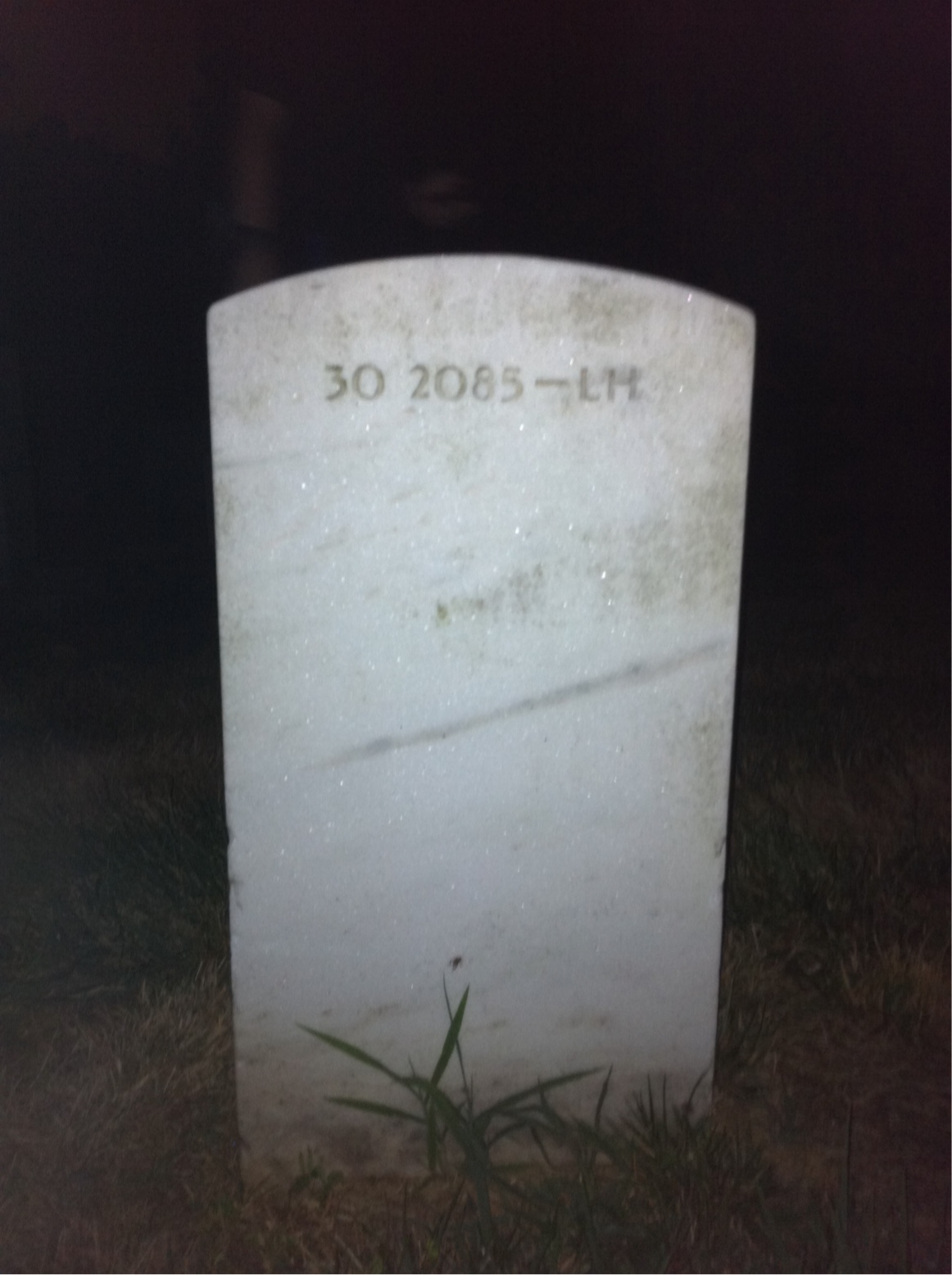 Back of headstone — Ophie Mullen