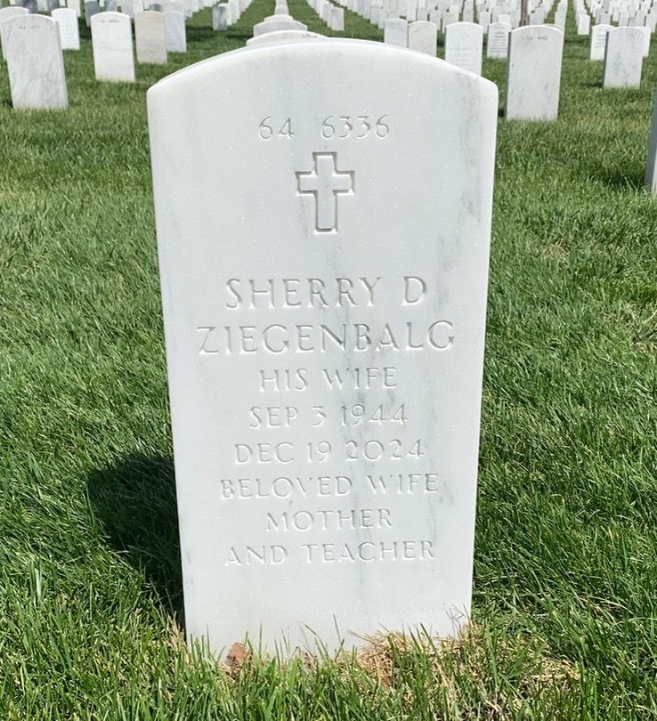 Back of headstone — Lee Ziegenbalg