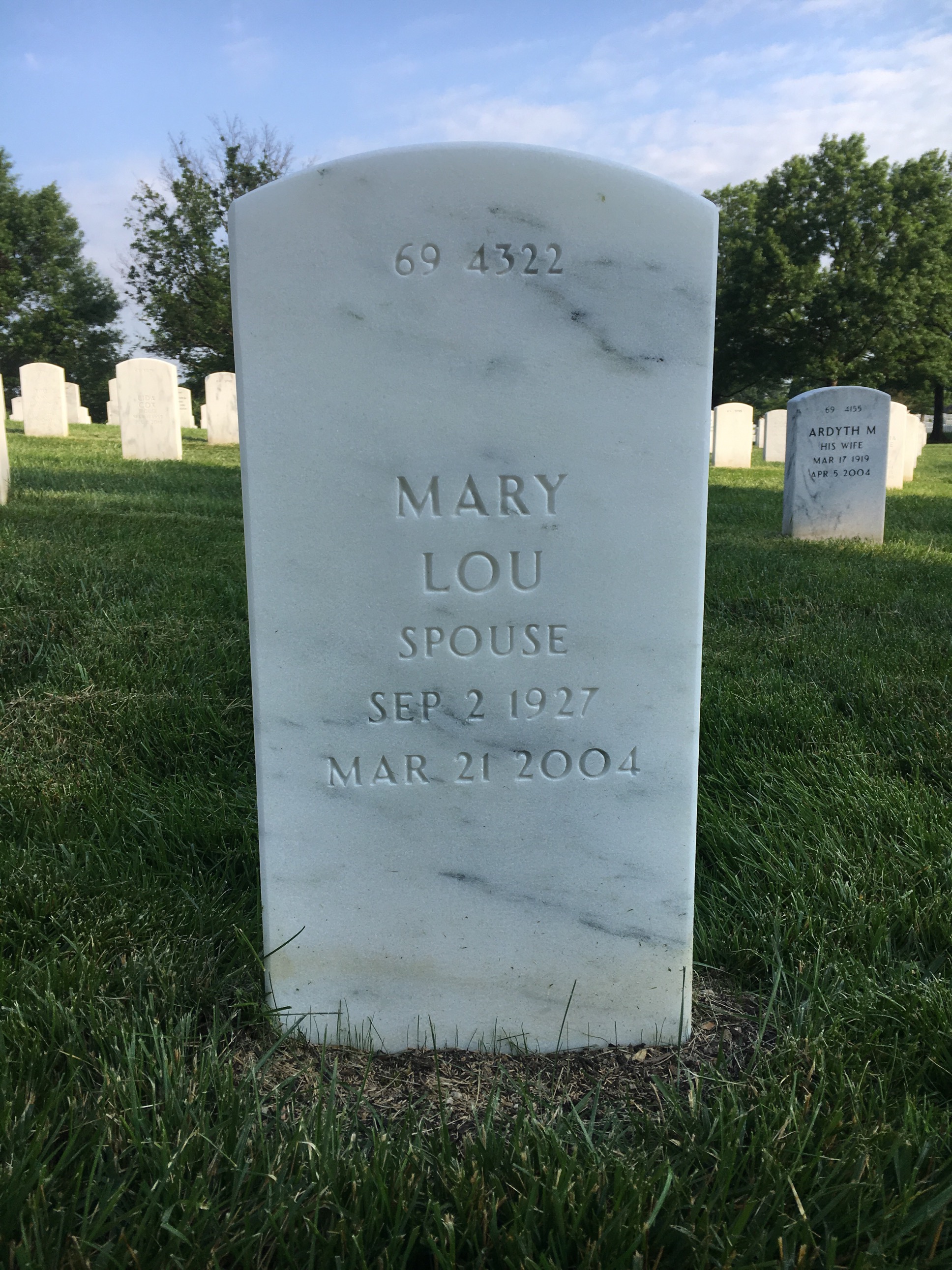 Back of headstone — Jack Hanson