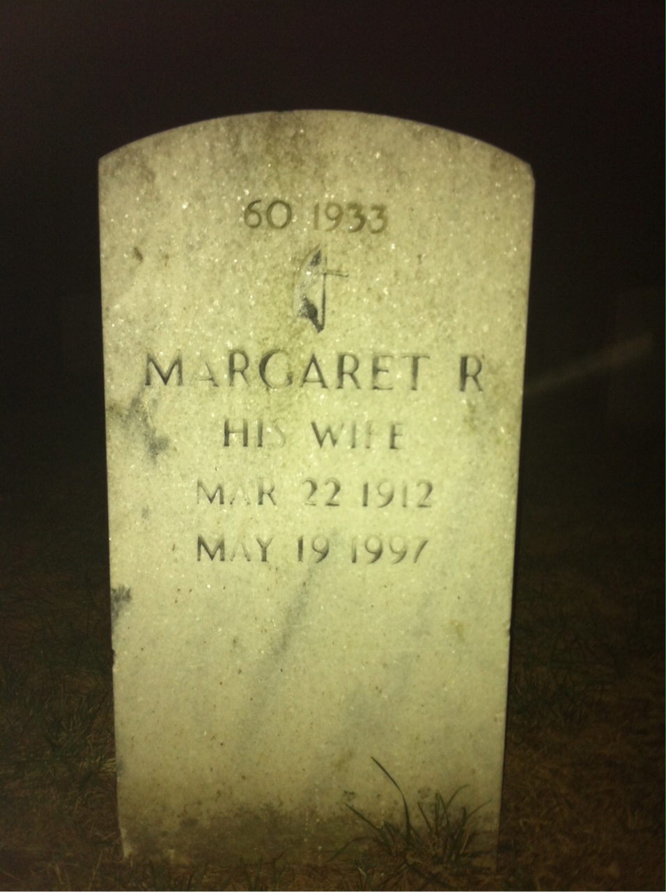 Back of headstone — William C Foreman