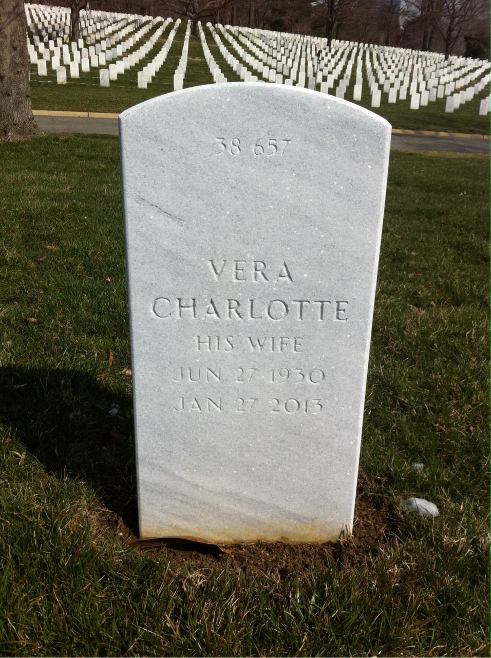 Back of headstone — Leonard Houghton
