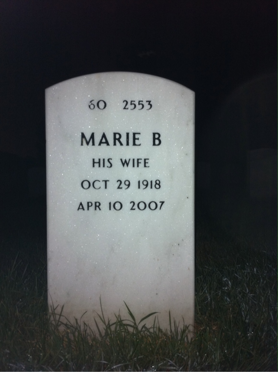 Back of headstone — Joseph Goslin