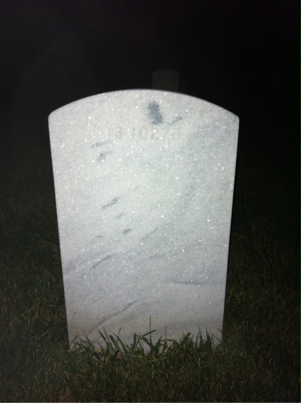 Back of headstone — George Benton