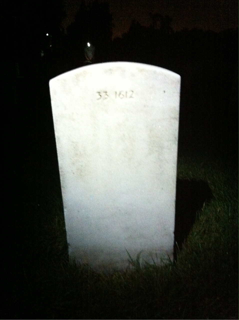 Back of headstone — Edna Aiken