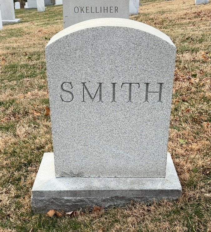 Back of headstone — Mccain Smith