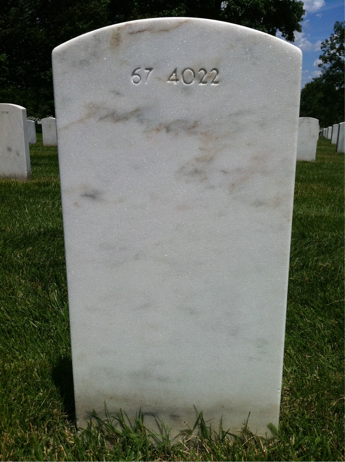 Back of headstone — Kenneth Morgan