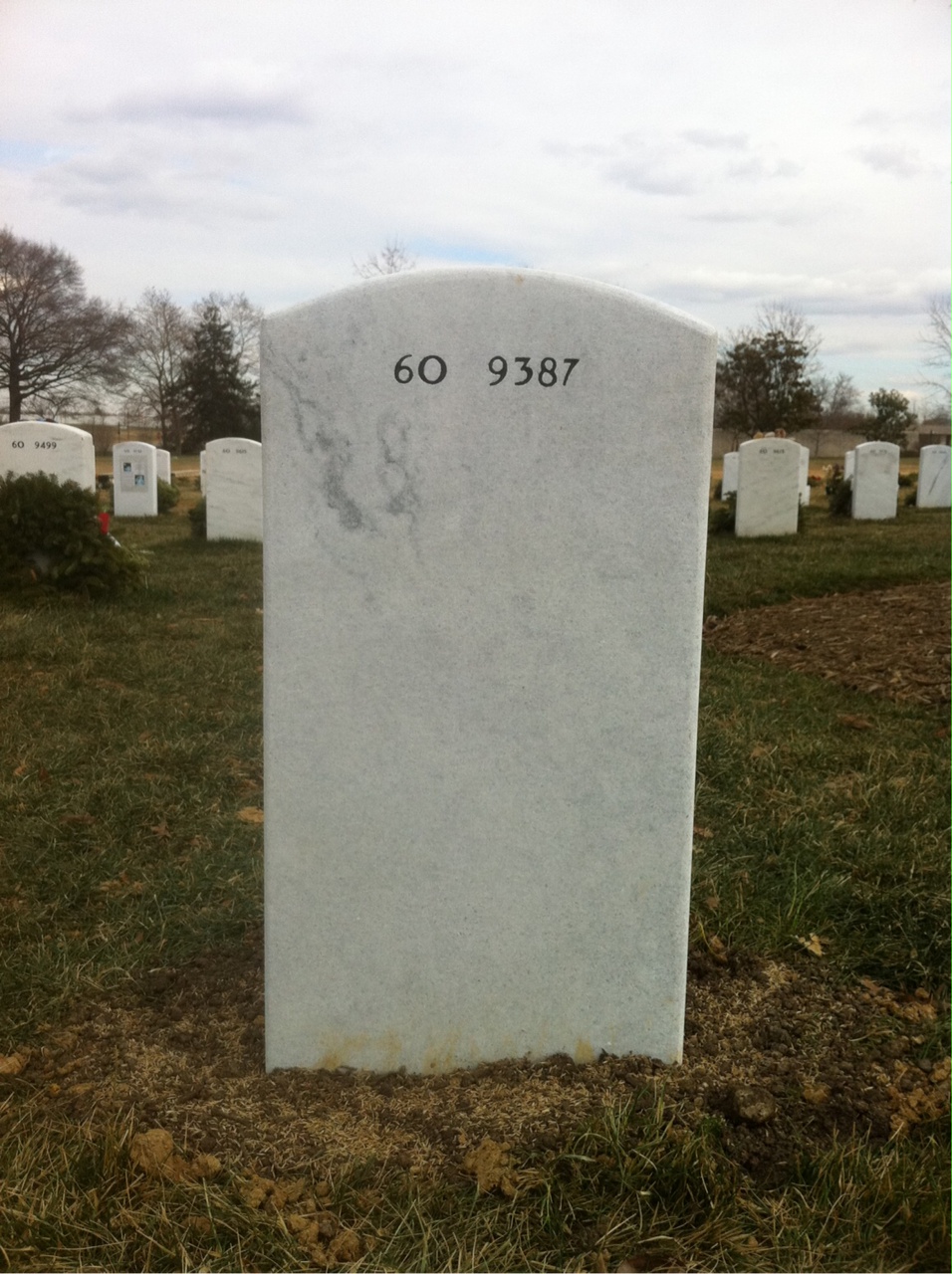 Back of headstone — Kevin Flatley
