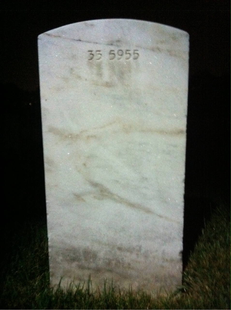 Back of headstone — Flossie Moore