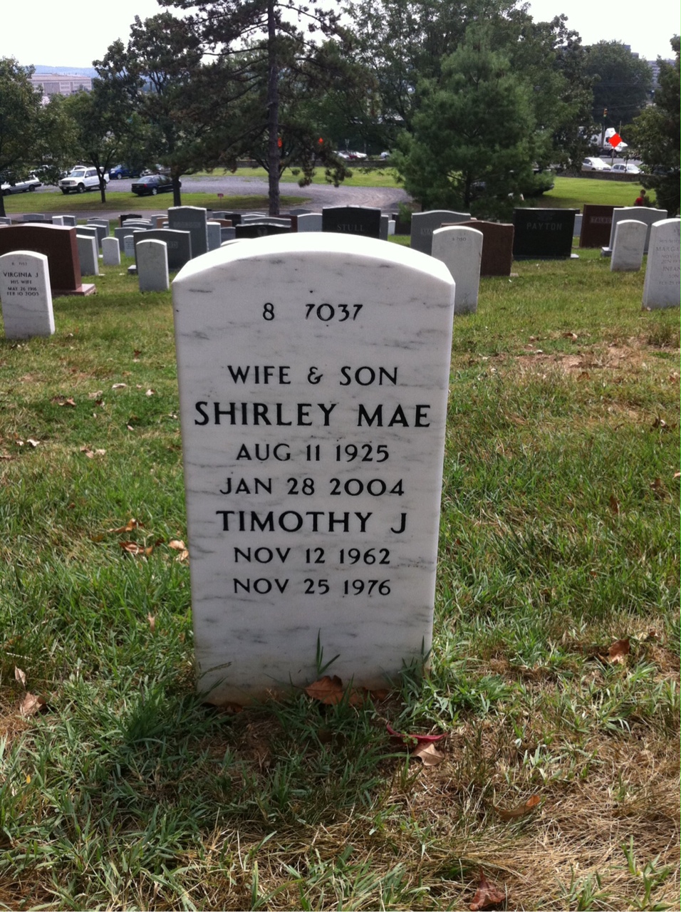 Back of headstone — Rudie Bartel