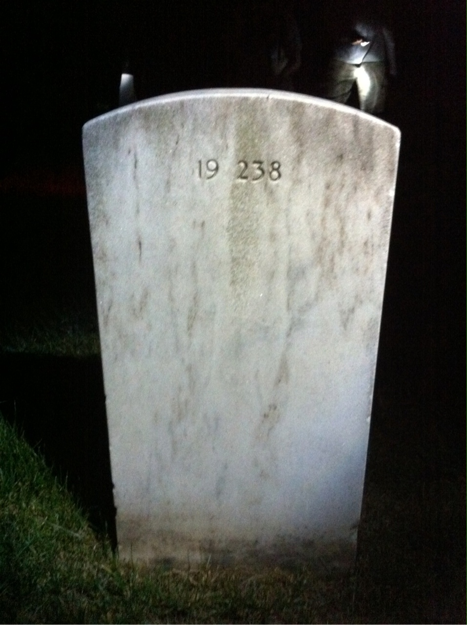Back of headstone — Johnnie Balentine