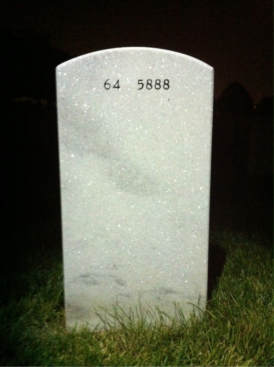 Back of headstone — Frederick Gessner