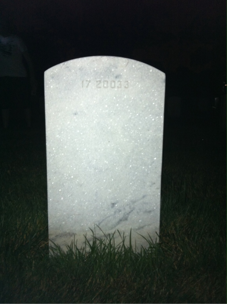 Back of headstone — William Ahearn