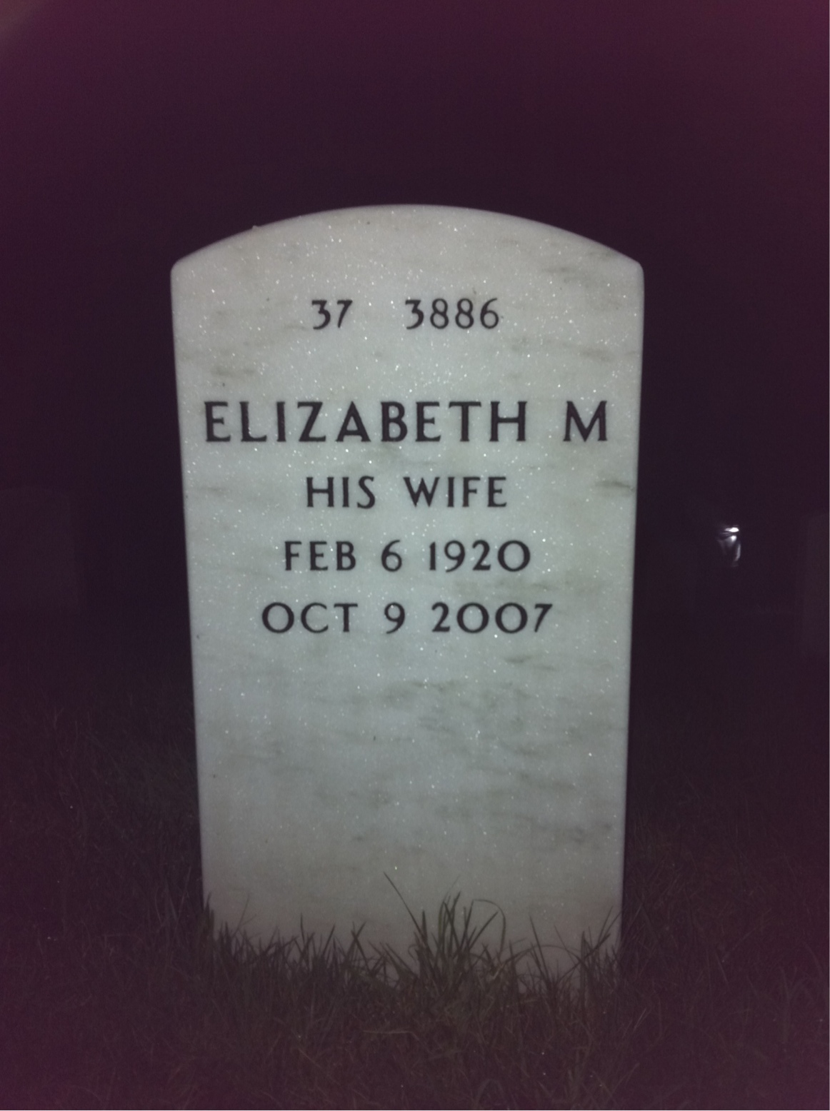Back of headstone — Harold Thomas