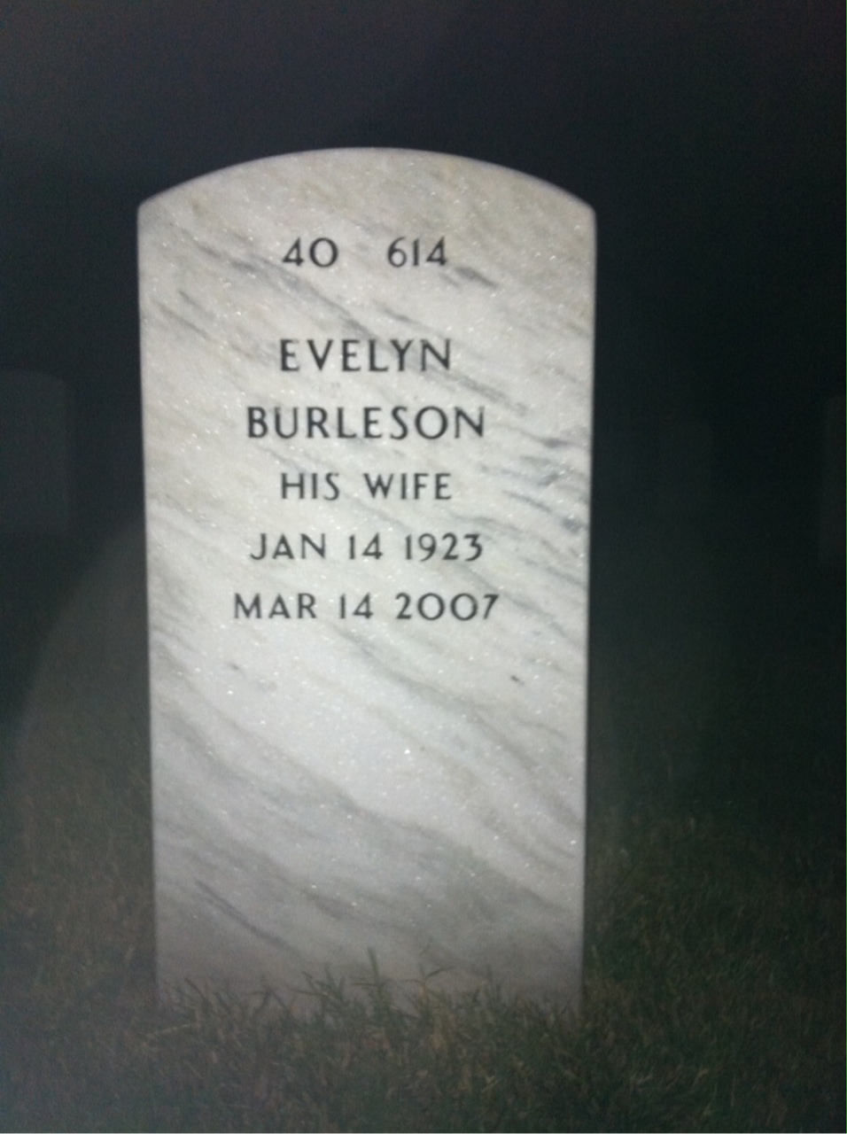 Back of headstone — Joseph Montgomery