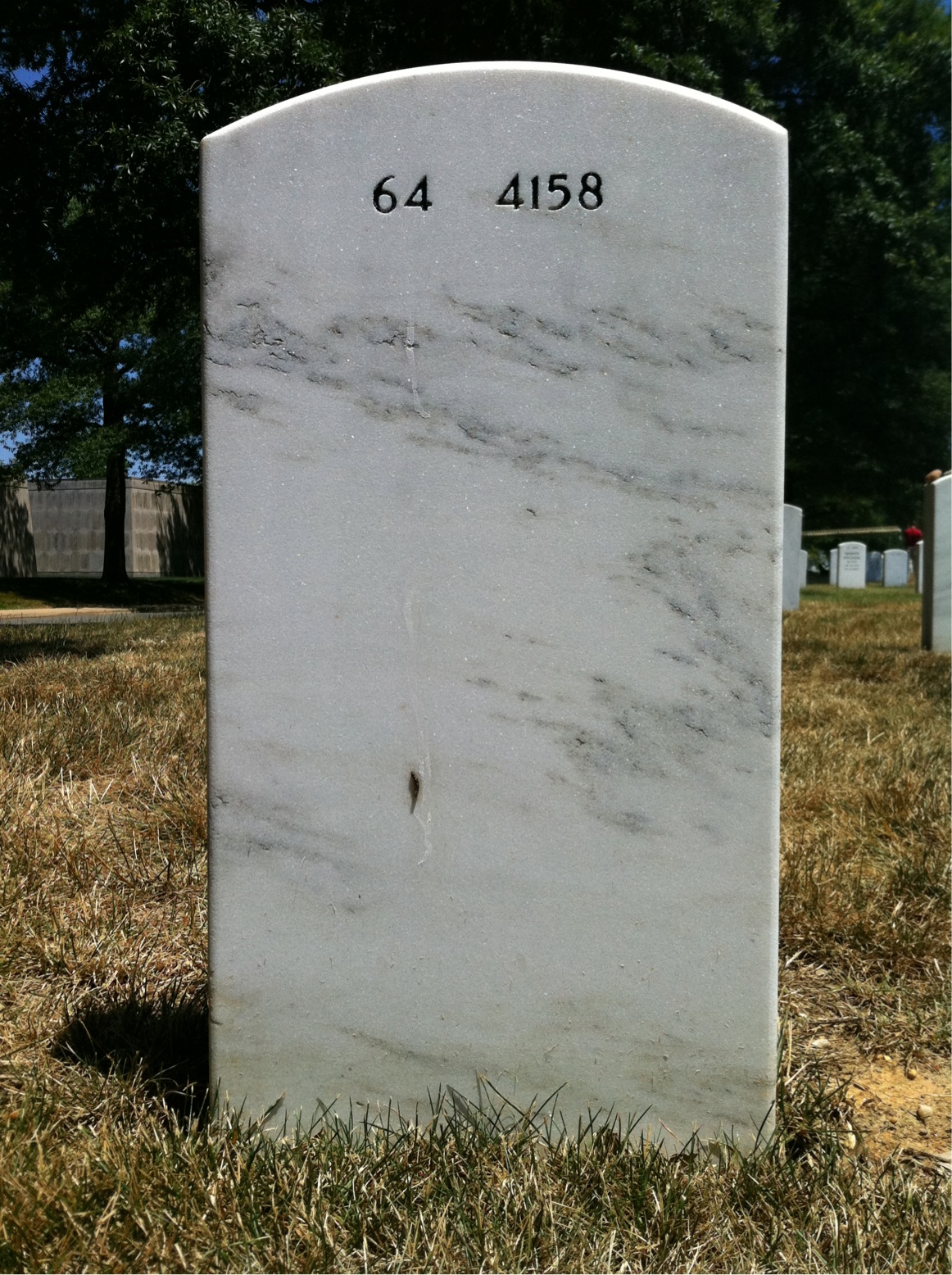 Back of headstone — Christopher Adair