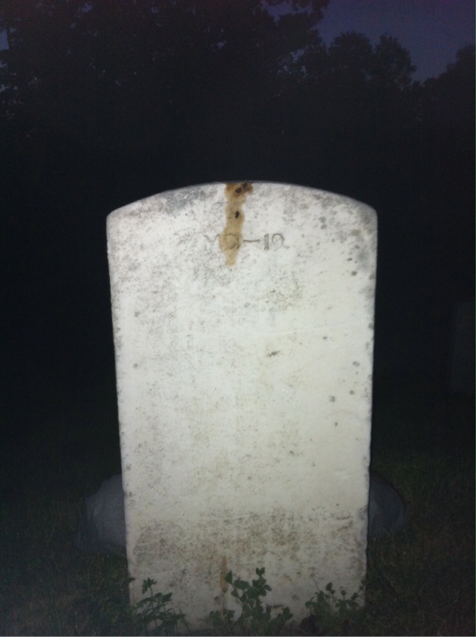 Back of headstone — Guy Allphin