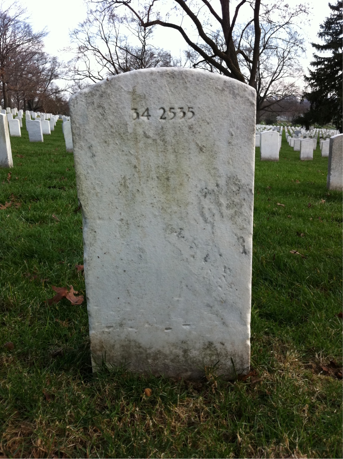 Back of headstone — Benjamin Mortner