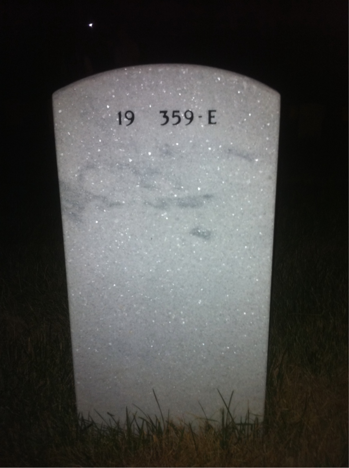 Back of headstone — Everard Meade