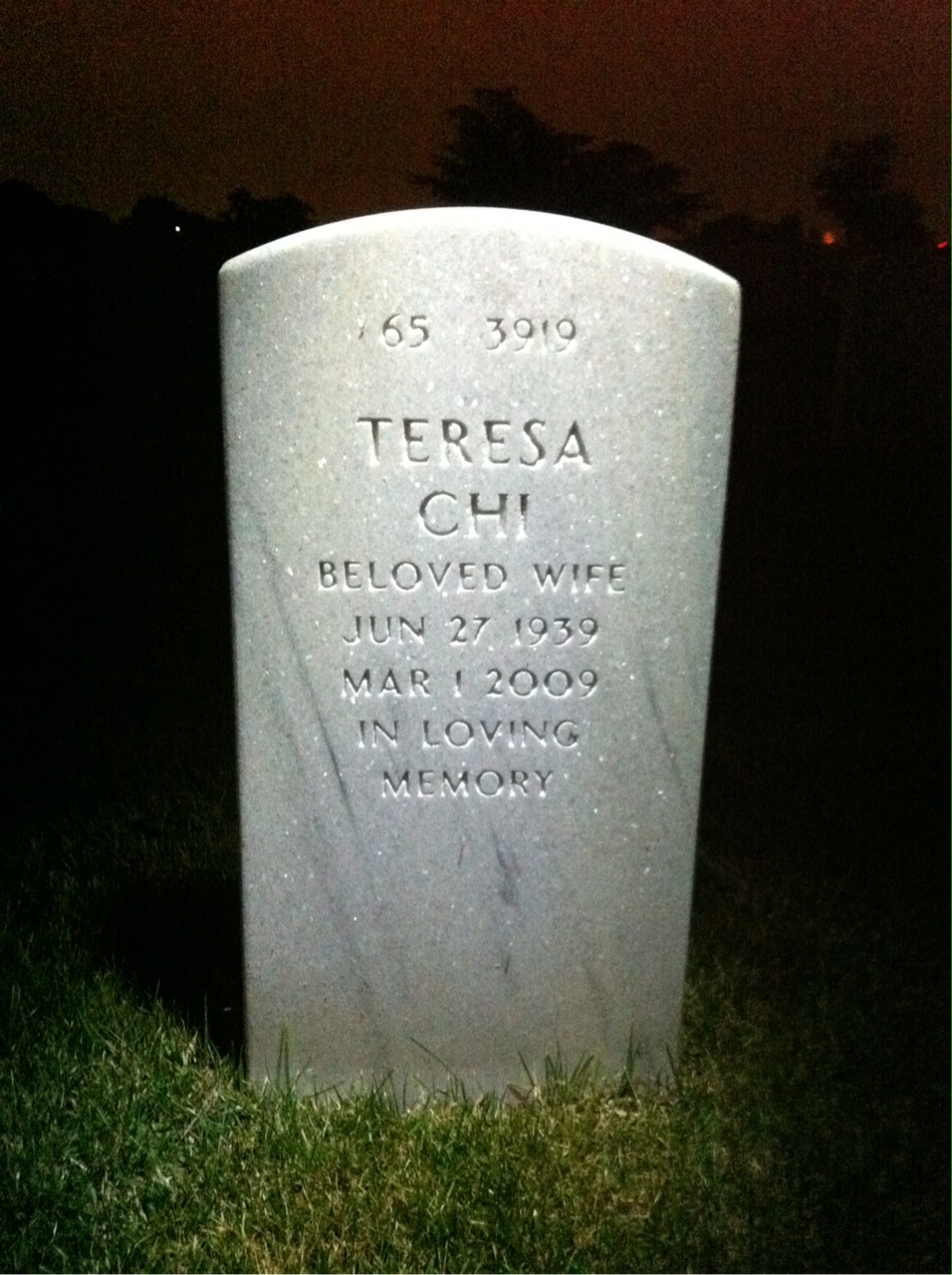 Back of headstone — George Hollodick