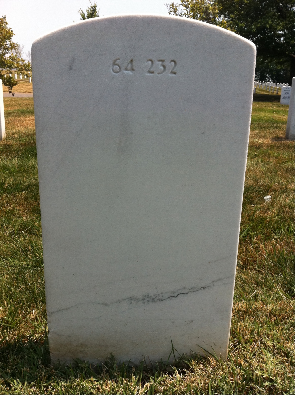 Back of headstone — Robert Bennett