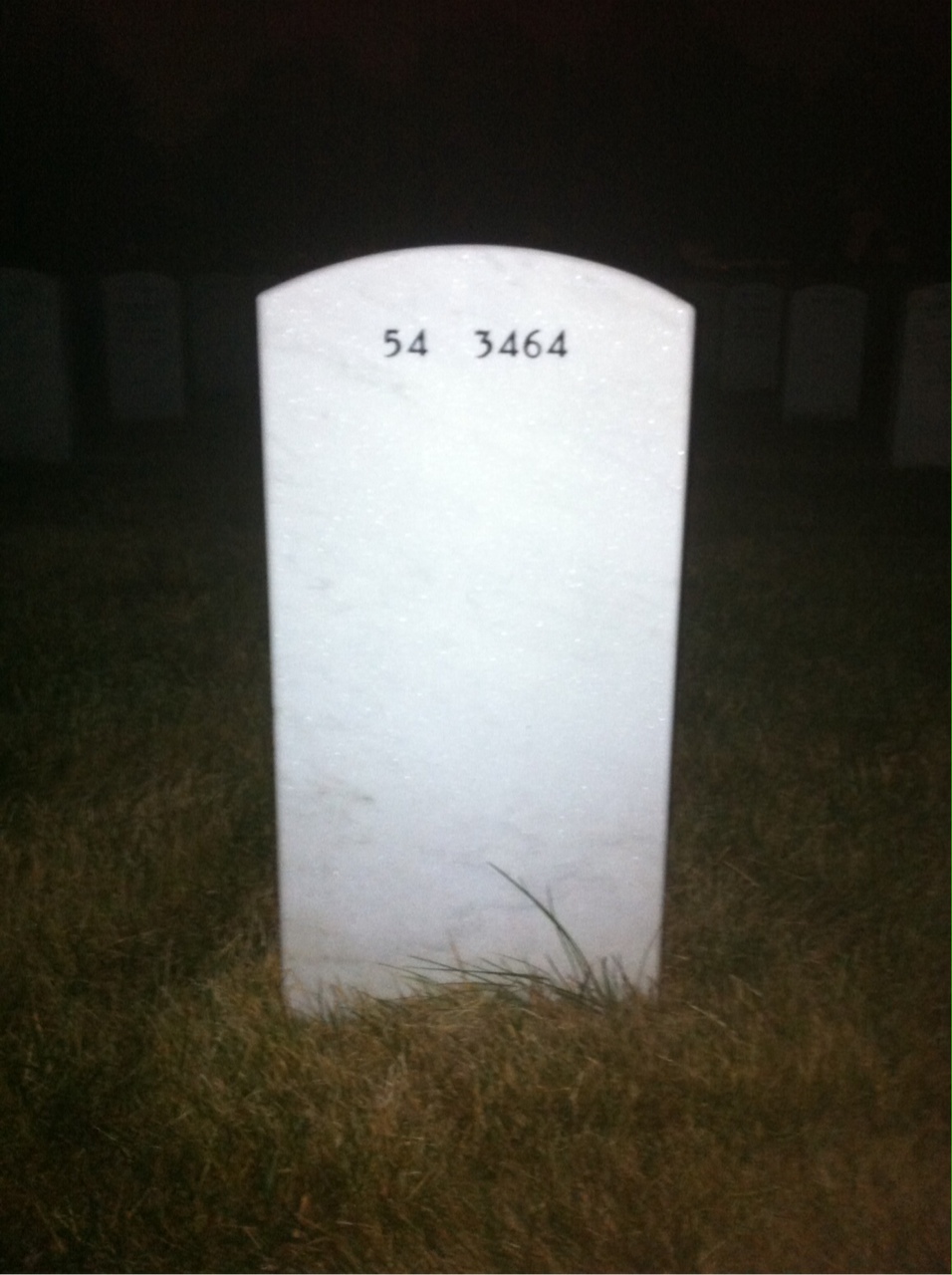 Back of headstone — Michael Paris