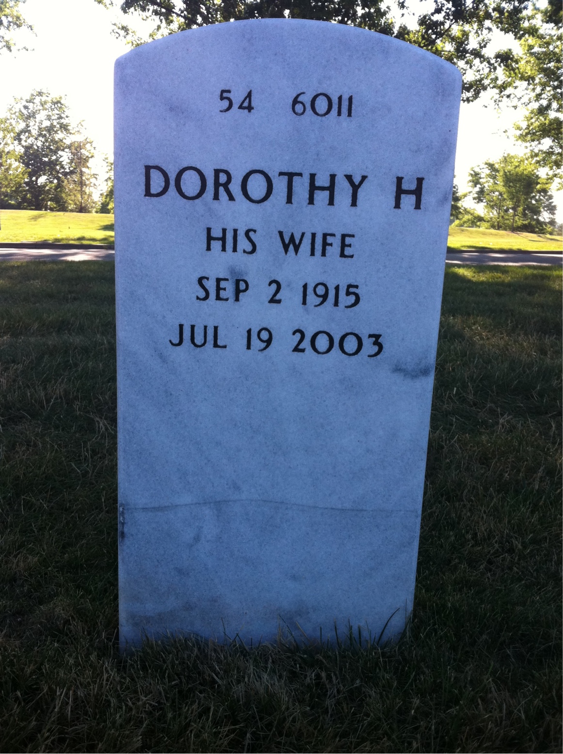 Back of headstone — Curtis Tetley