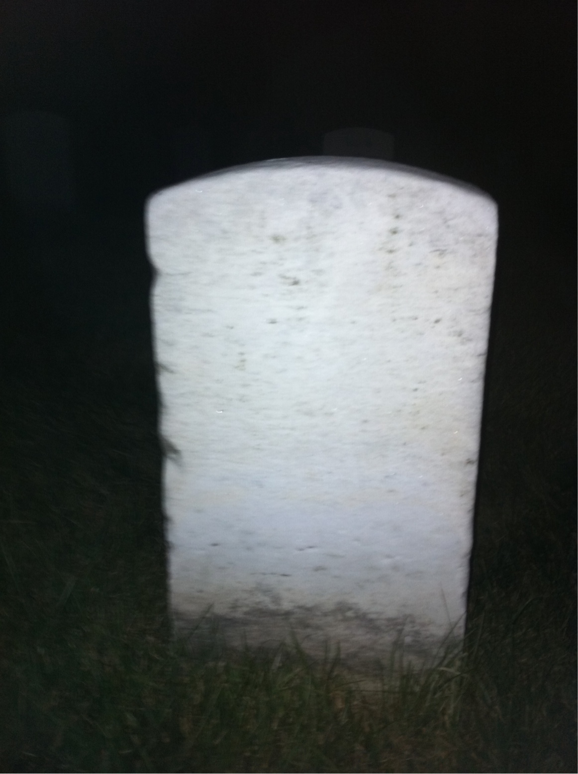 Back of headstone — George Abbott
