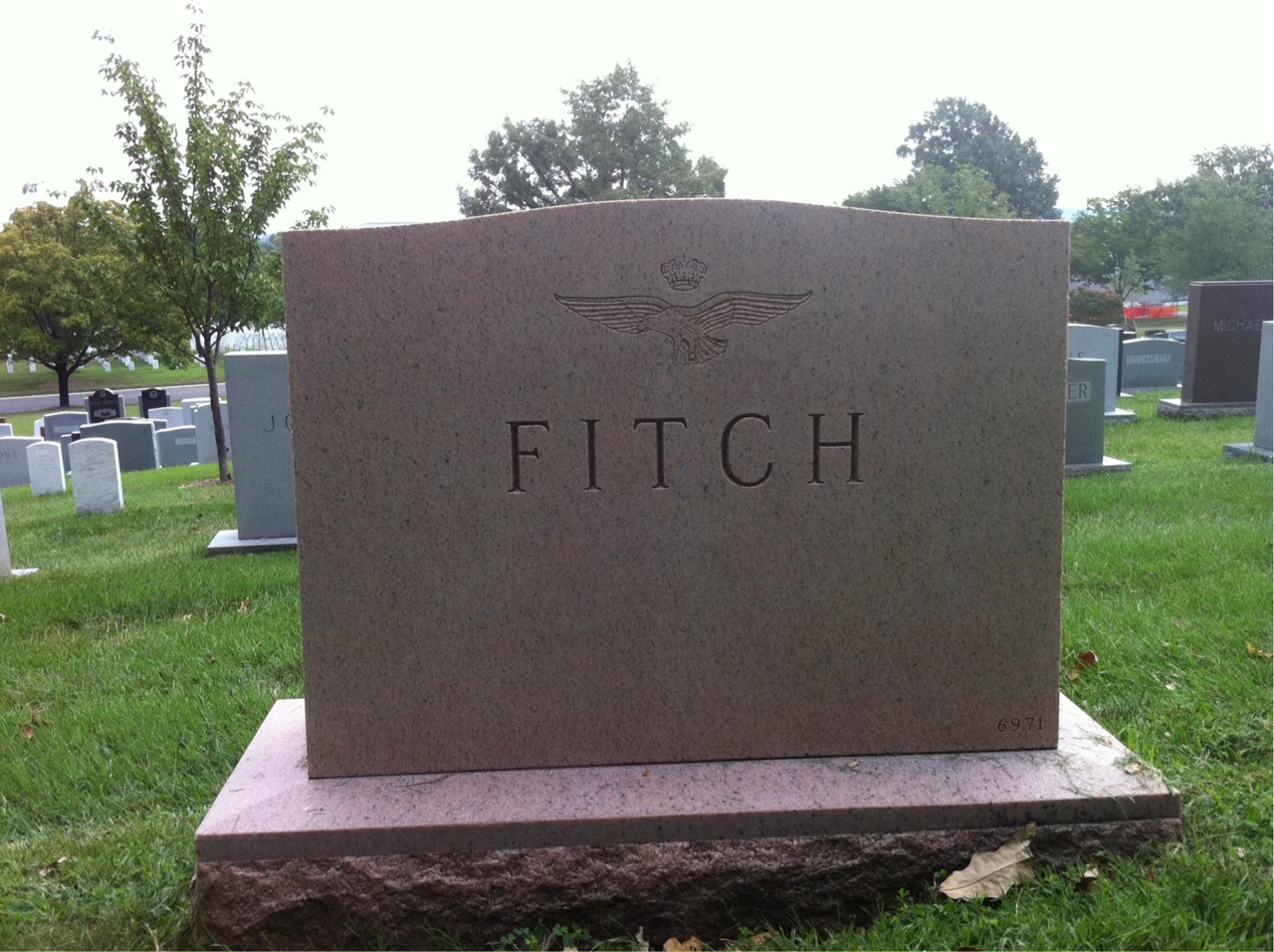 Back of headstone — Willis Fitch