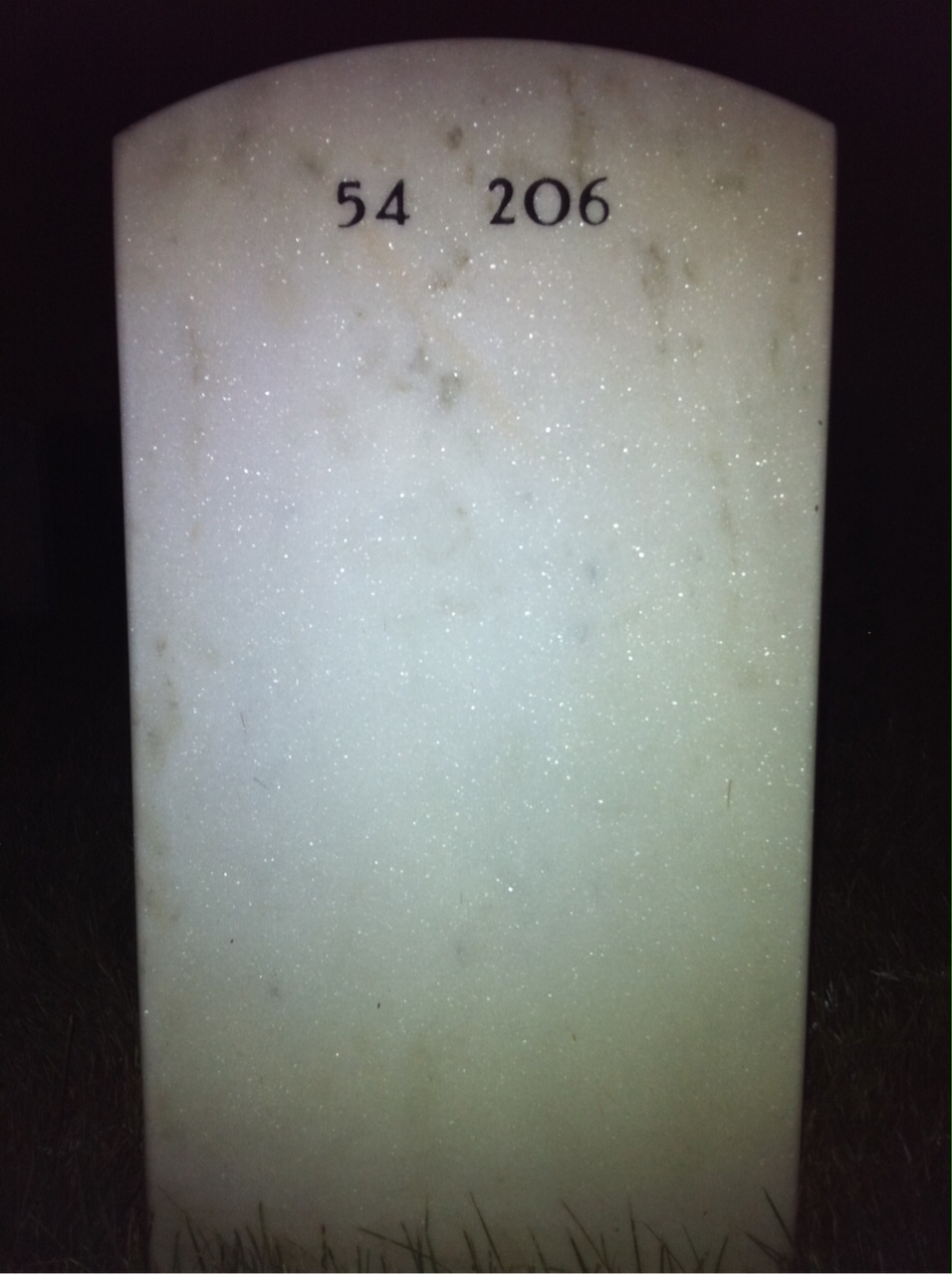 Back of headstone — William Manning