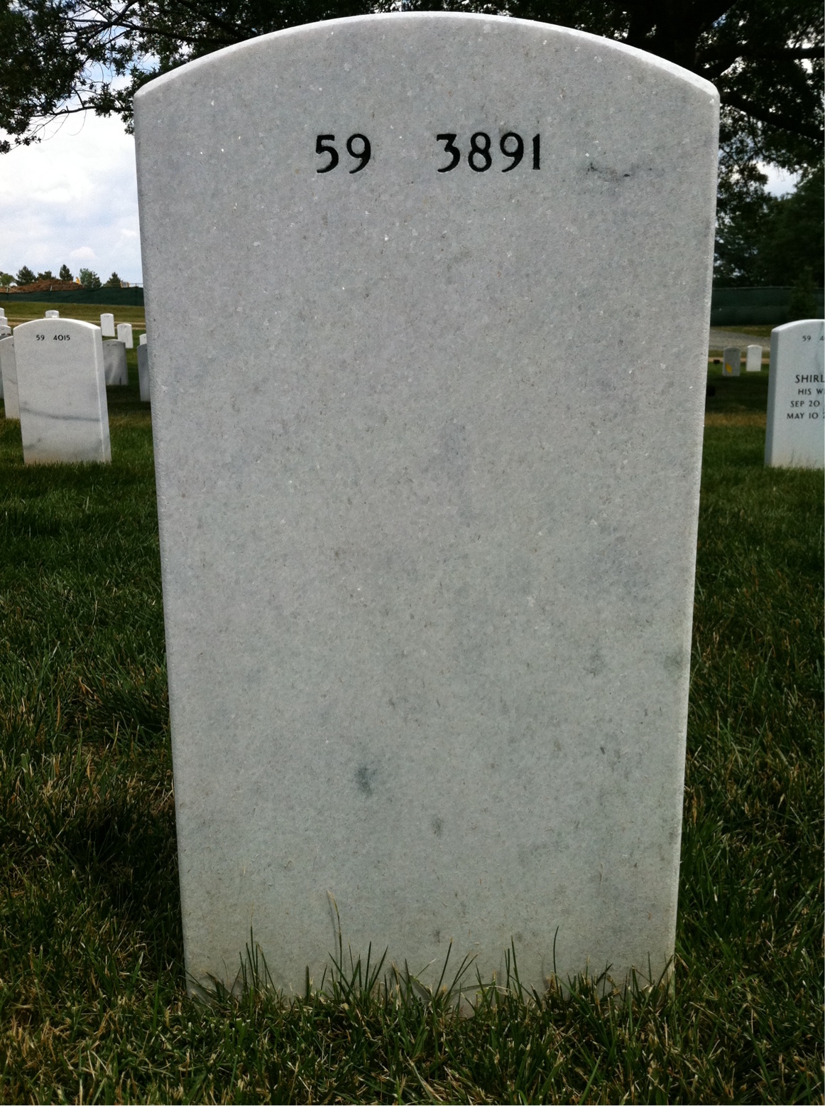 Back of headstone — James Maudlin
