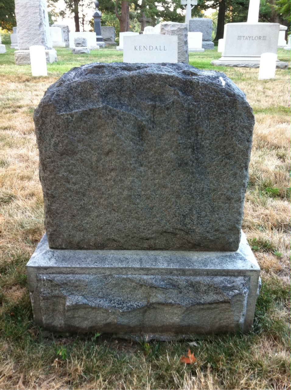 Back of headstone — William Mitchell