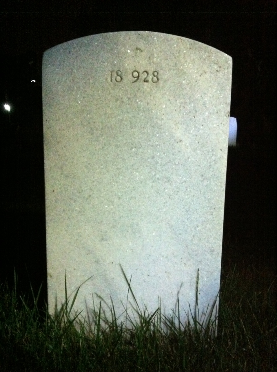 Back of headstone — Charles Anderson