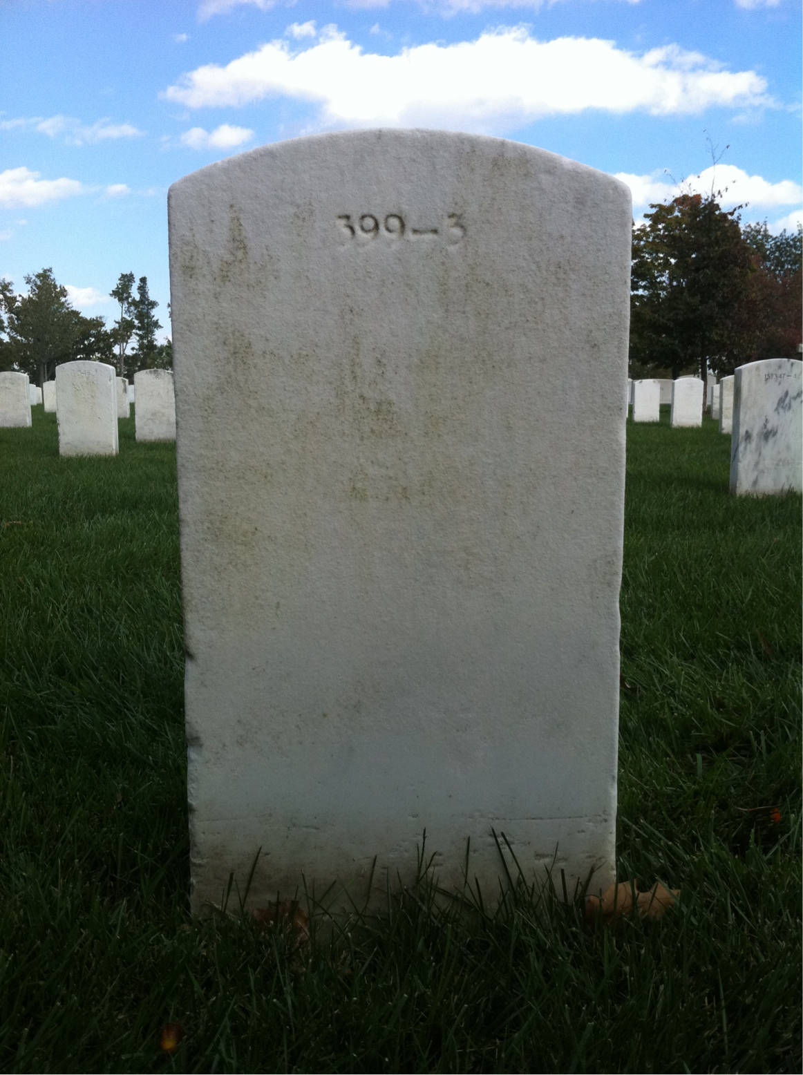 Back of headstone — Infant Son Melton