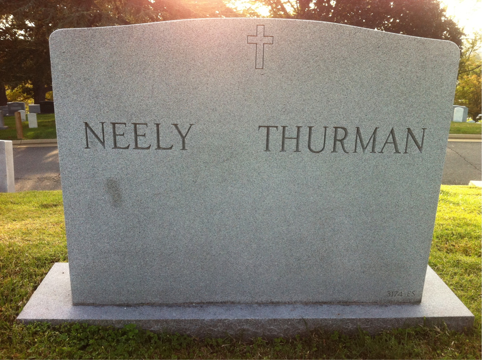 Back of headstone — Dorothy Neely