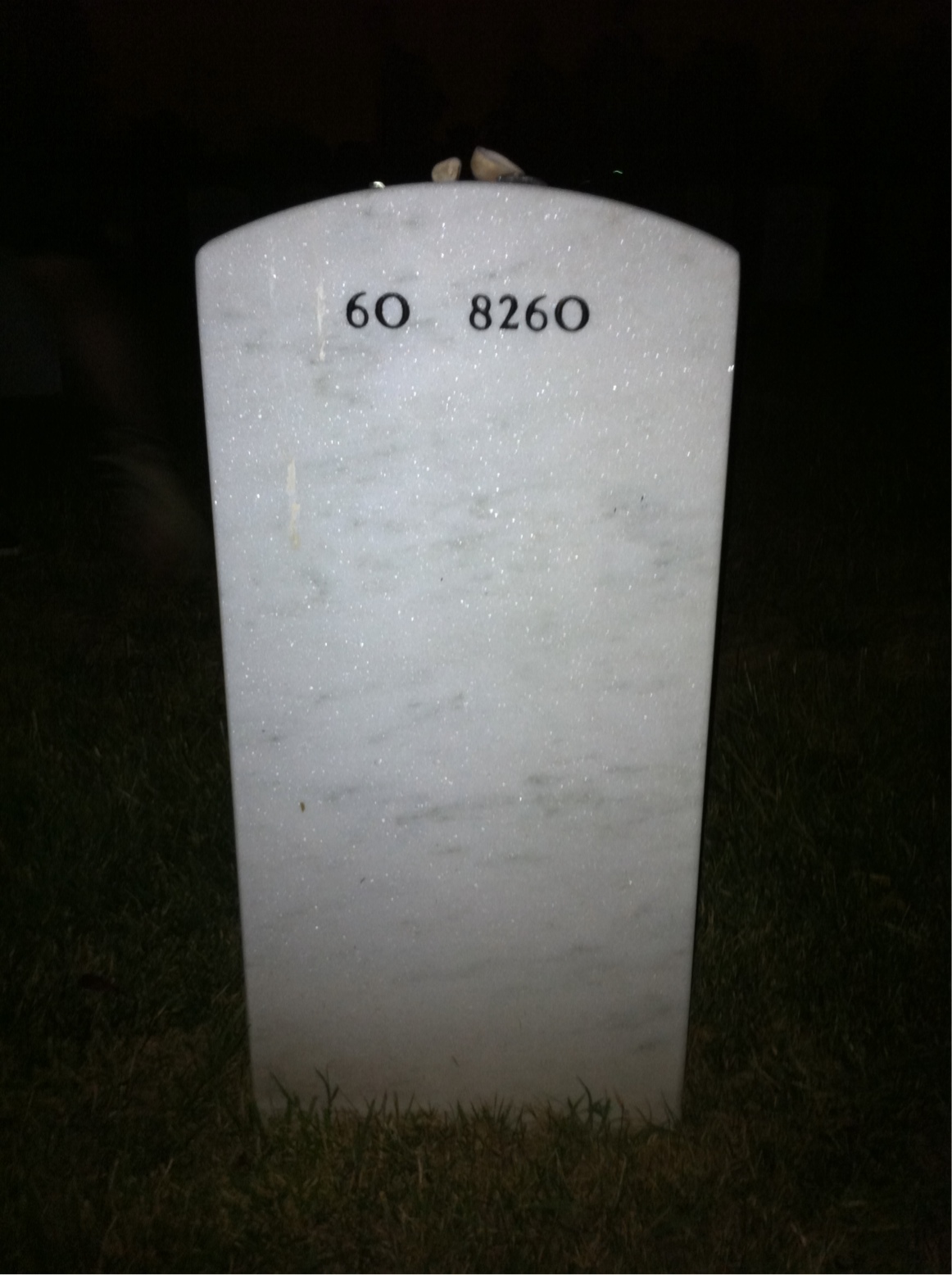 Back of headstone — James Walton