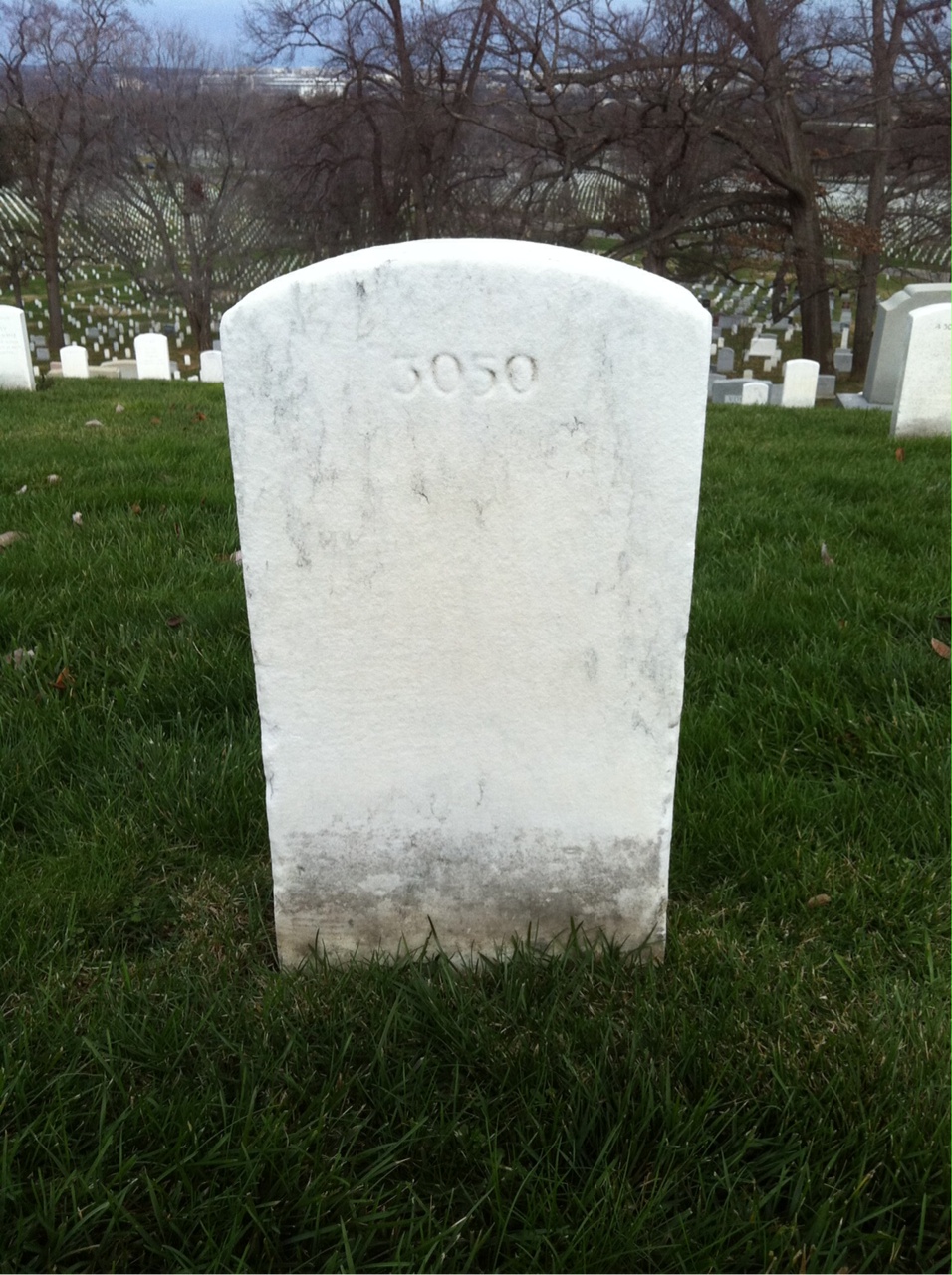 Back of headstone — Jean Ahern