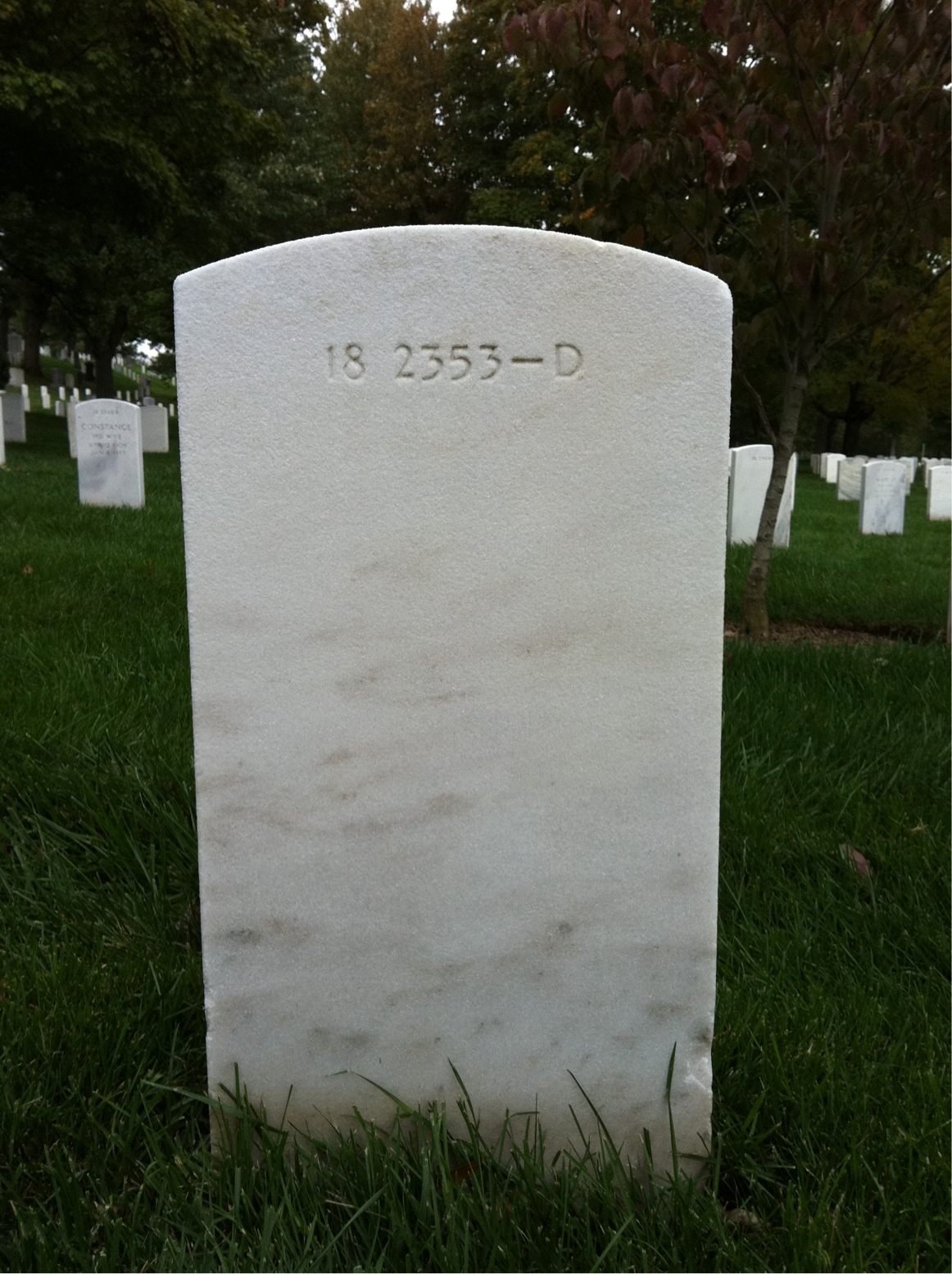 Back of headstone — Arthur Aschenbach