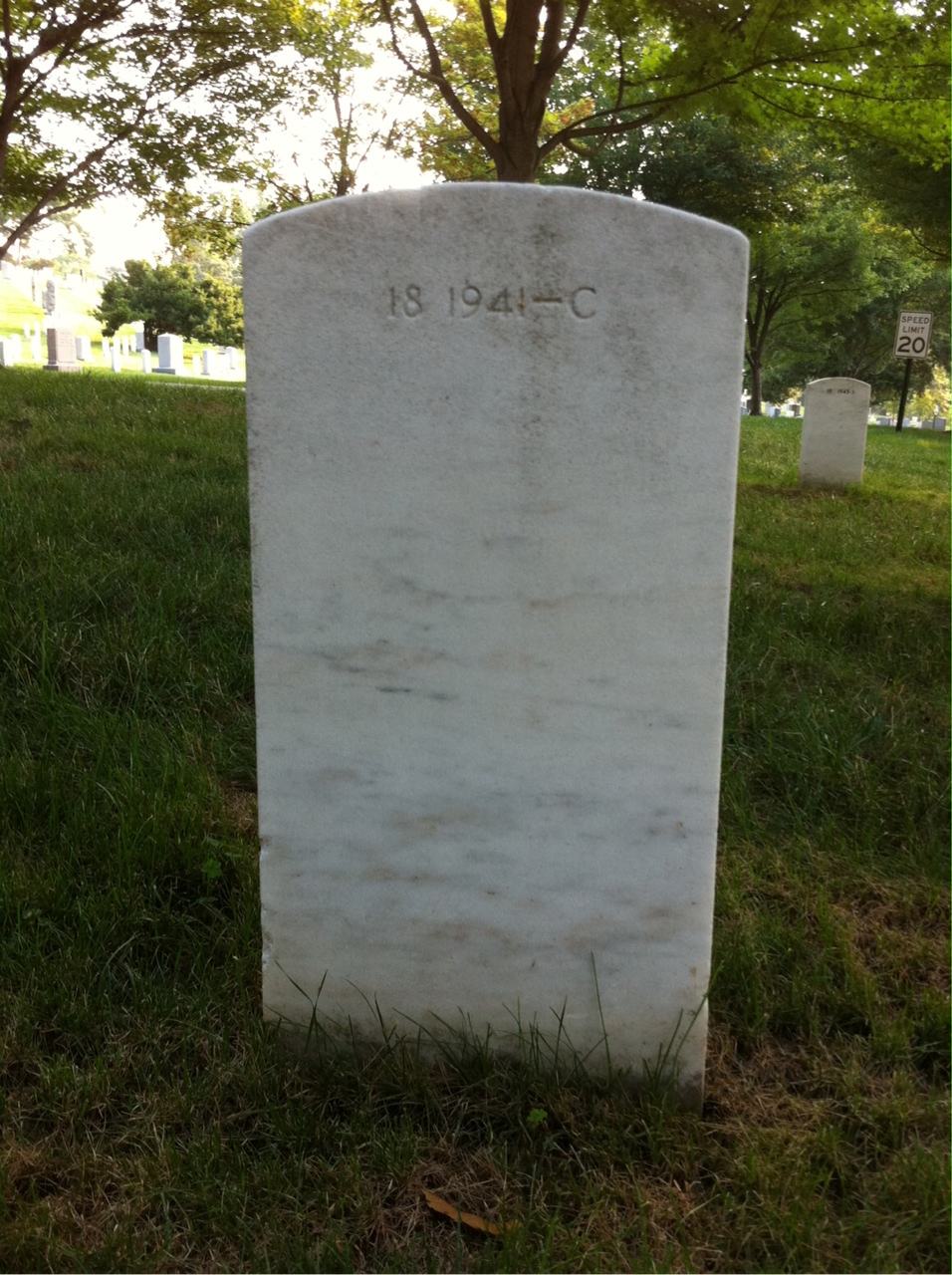 Back of headstone — Edward Almon