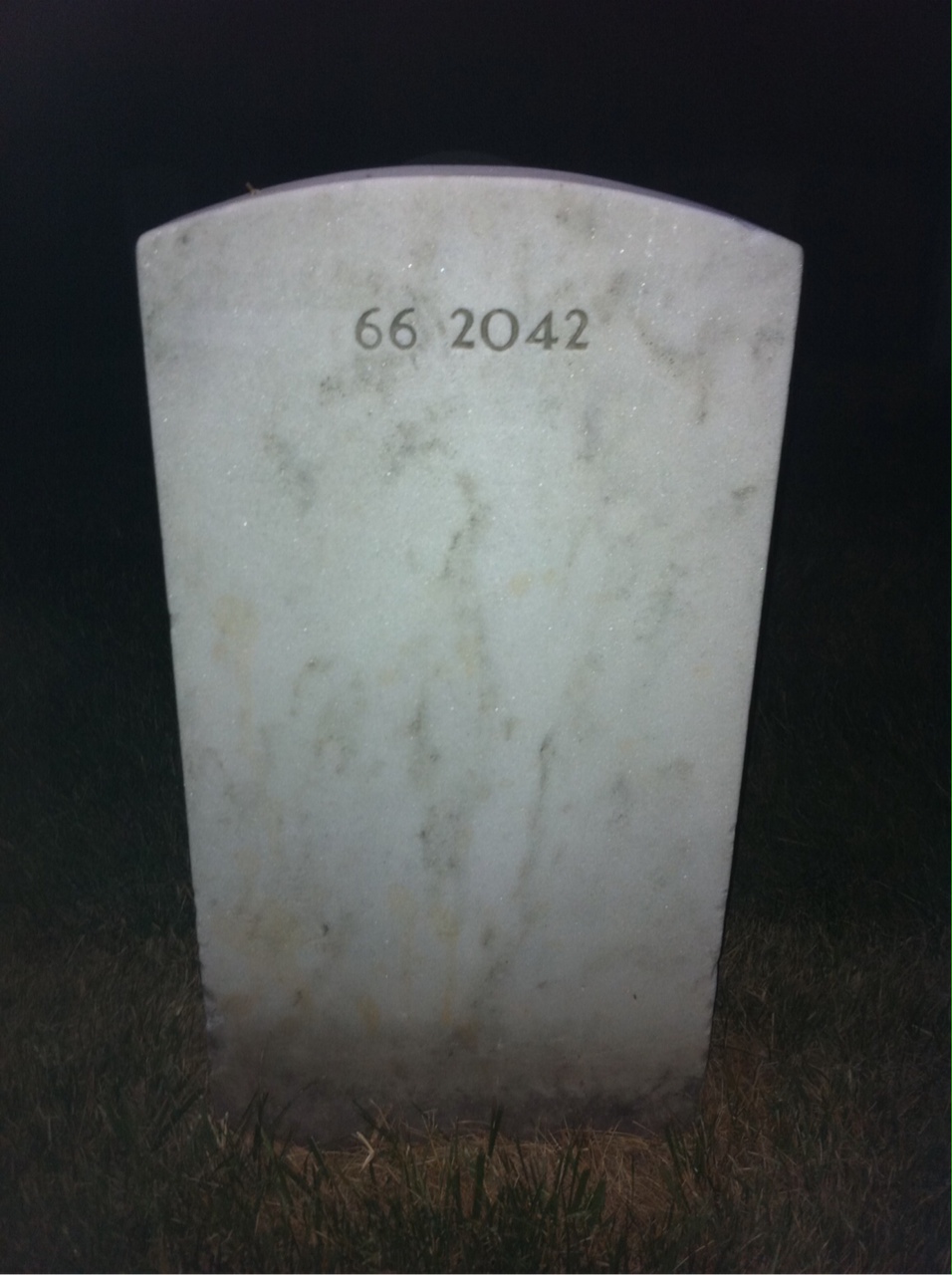Back of headstone — Margie Morlan